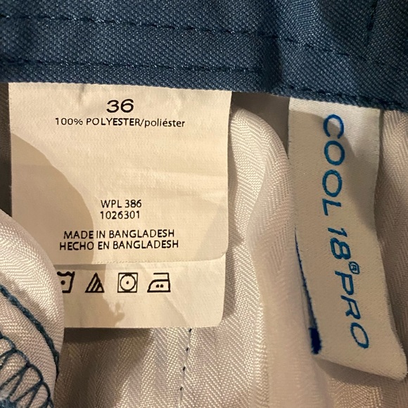 Haggar | Mens Teal Cool 18 Pro Shorts - Picture 5 of 5